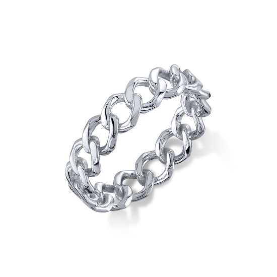 Traditional Ring - Miami - Cuban Chain Link - 5mm Wide - Size 8