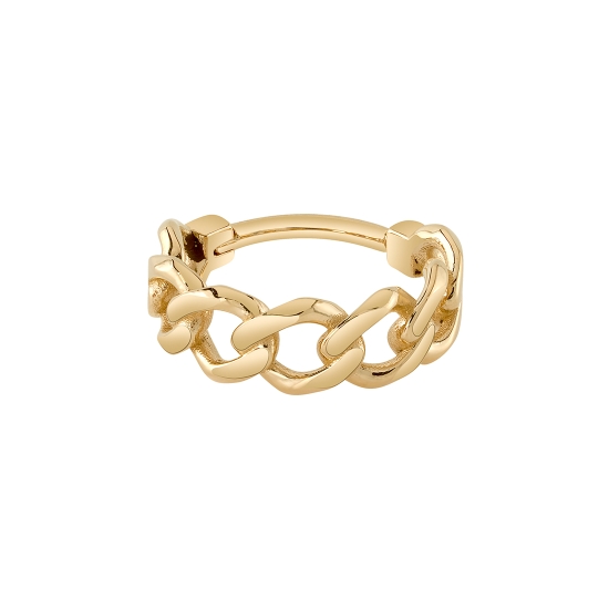 Miami - Cuban Chain Hinge Ring - 5mm at Widest Point - 16GA Hinge Closure