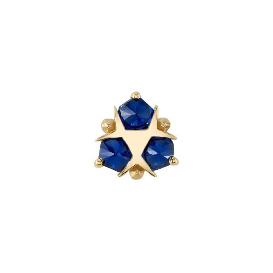 Threaded End with Spirit of the Water - 6mm - 3x 2.5mm REVERSE SET Gems