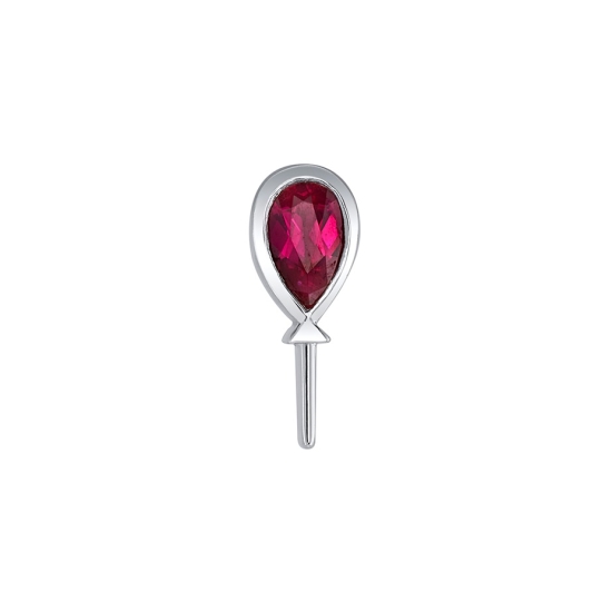 Threaded End with IT Balloon - 9x4mm - Pear Bezel Point Down with Tail - 4x2.5mm Gem