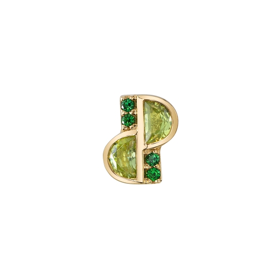 Threaded End with Dusk - 6x4mm - Curved Design with 2x 3x2mm Half Moon Bezels and 2x 1mm Prong Accents On Each Side