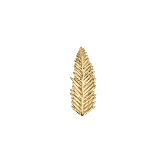 Double Threaded End with Sequoia Branch - 16x6mm - Threads Near Each End - PEN PLATE CONE IN WHITE GOLD