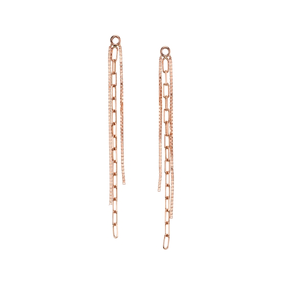 Charm - Rapunzel - 3 Lengths of Chain from Left to Right - 1 3/4in .8mm Box Chain, 2in Capulet Chain, and 1 1/2in .8mm Box Chain - Jump Ring To Fit Navel Facing Ring