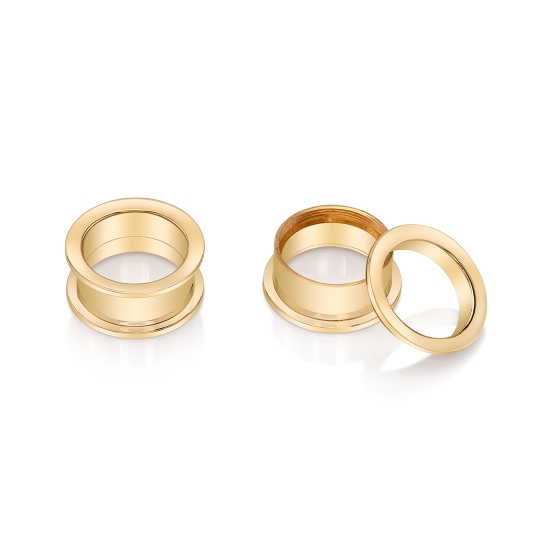 Double Flared Eyelet - 1/4in Wearing Surface - OPEN Threaded Removable Back Flare