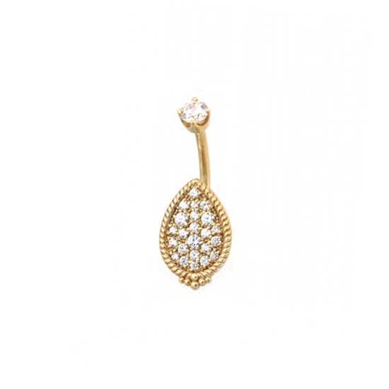 Charm with Dragonfly - 7mm - 1.5mm Gem - x3 Jump Rings - Top Jump Ring to Attach to Navel Facing Ring