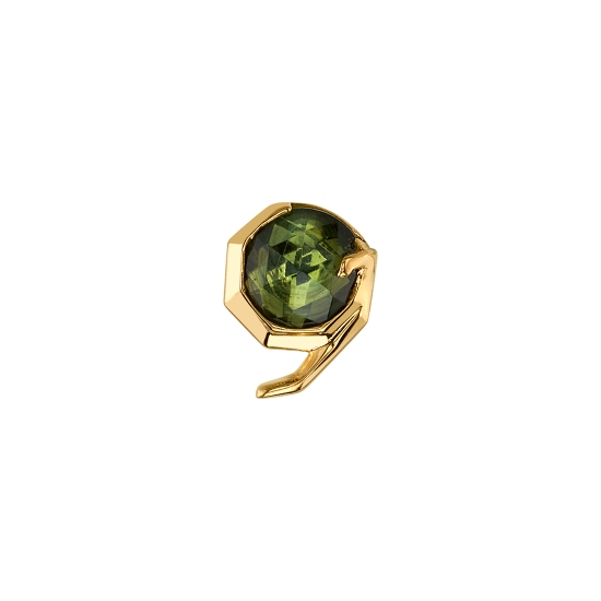 Threaded End with Spirit of the Forest - 7x5mm - 4mm Gem with Decorative Swirls on Top and Side