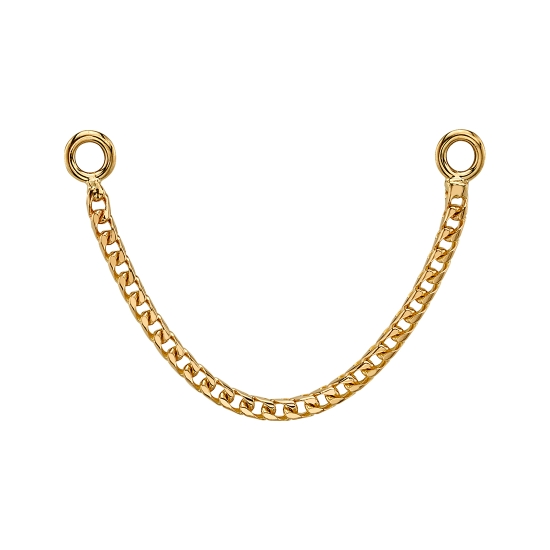 Chain Attachment - Single Length of 1.2mm Franco Chain with Jump Rings at Each End (PRICE FOR CHAIN LENGTH: 1 9/16-2IN)