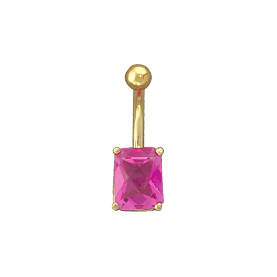 Threaded End with Emerald 4 Prong Basket Setting WITH GALLERY - 6x4mm