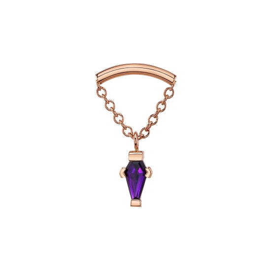 Threaded End - Coffin Prong - 4.5x2.5mm Gem
