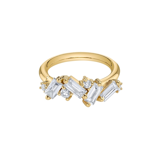 Charm - Genesis - TOP GEM CURVING TO THE RIGHT - 13.5x4.5mm - Jump Ring Top to Fit 16GA Navel Oriented Ring
