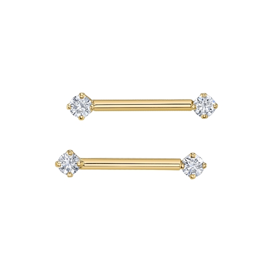 Charm with 3mm Round Prong - Jump Ring to Fit 16ga Navel Facing Ring