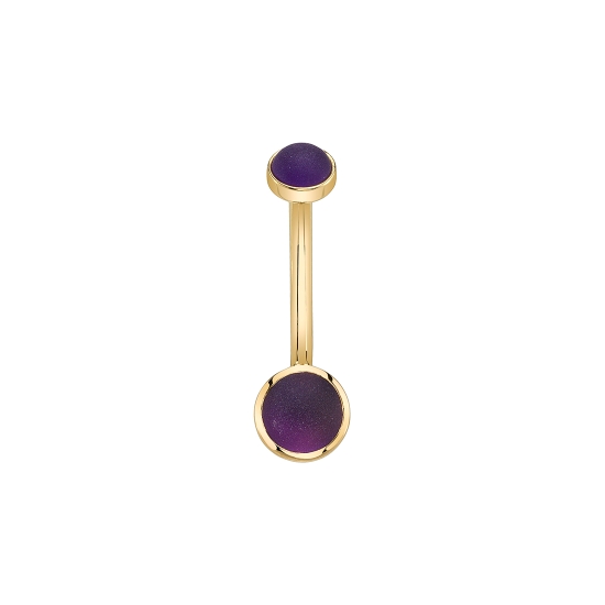 Custom Pin End - 6mm Paloma Swirl with 1.5mm Bezel Attached by Jump Rings