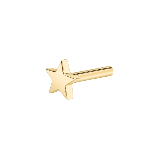Charm with Tiny Flat Star - 3mm - Jump Ring to Attach to Navel Facing Ring