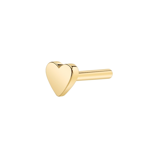 Charm with Tiny Flat Heart - 3mm - 2x Jump Rings Fixed on Left and Right Sides of Heart