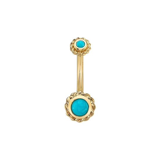Pin with Mini Choctaw Braided Bezel - 4.5mm - 2mm Gem