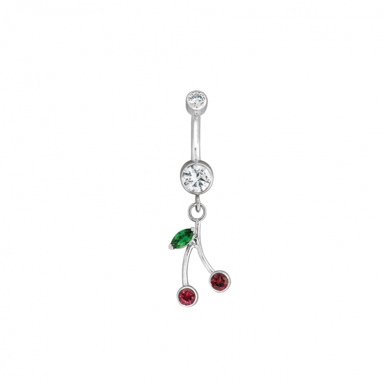 Pin with Flat Star - 6mm - Pavé Set 1.5mm Gem in Center