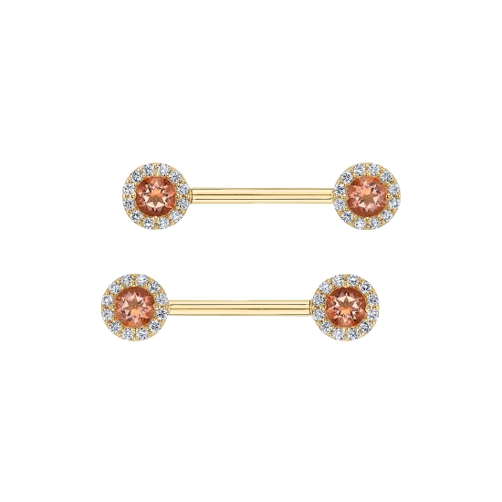 Pin - Altura - 4mm - 2mm Prong Surrounded by 9x 1mm Micro Pave Gems