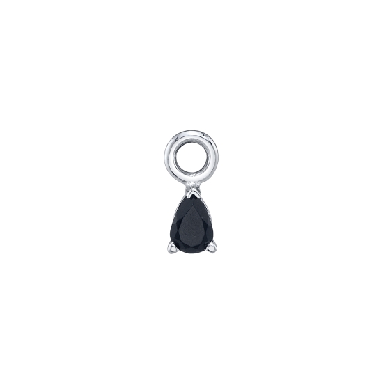 Charm with Pear V Prong Setting - 4x2.5mm - Jump Ring to Fit 16GA - PEAR POINT UP