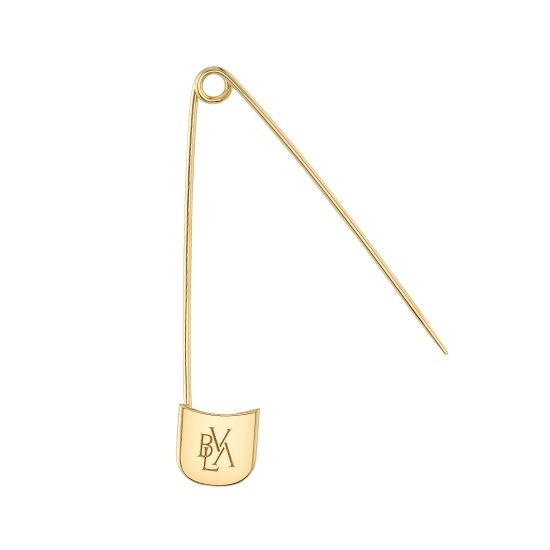 Uptown Punk - Handmade Safety Pin - 18GA Wire - 1in Inside Diameter - BVLA Logo Engraved On One Side