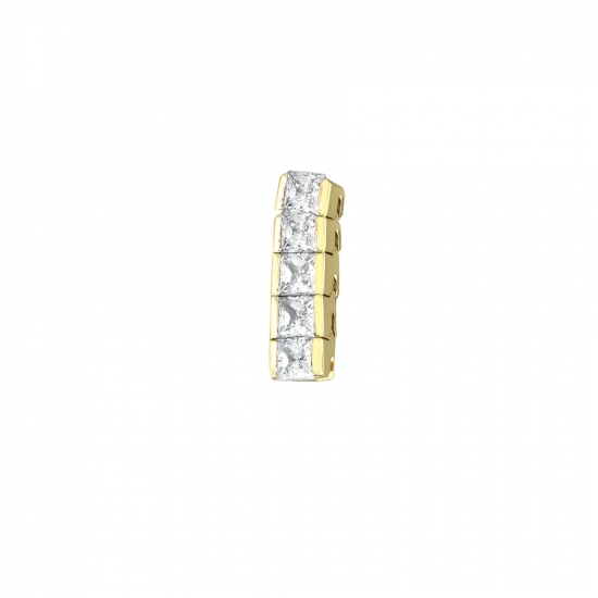 TOPLOADER Curved Barbell with Channel 5 Princess Slinky Top and Threaded 5/32in Bead Bottom