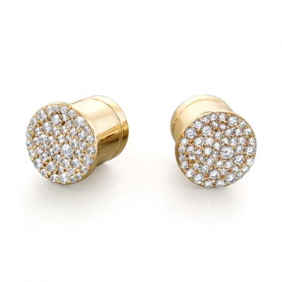 Pin with Micro Pavé Disc - 3mm - 4x 1mm Gems