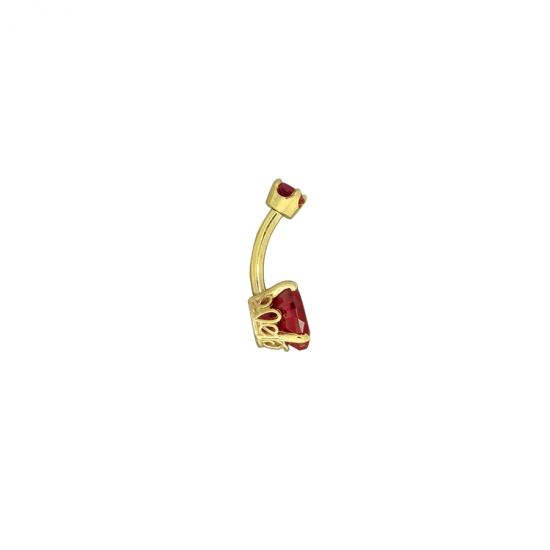 Pin with Heart Scroll Prong - 4mm