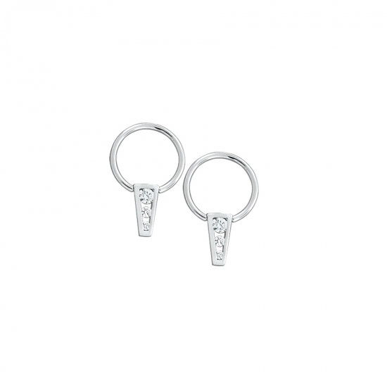 Icicle - Captive Ring with 3-Gem Tapered Channel