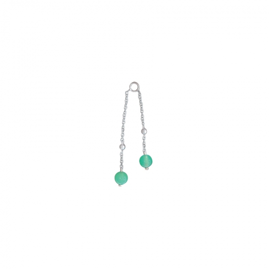 Charm - Sia - 2 Lengths of Cable Chain - 15mm and 12mm - 1x 1.5mm Bead Attached 3/4 Down Each Chain - 3mm ROSE GOLD Beads at End of Each Chain - Jump Ring To Fit Navel Facing Ring