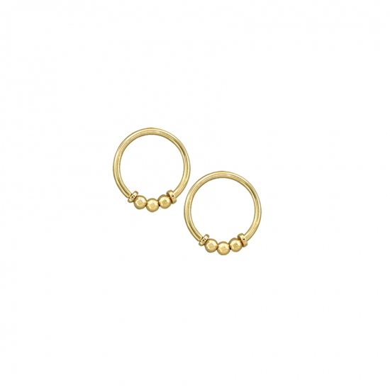 Threaded End with Kendall Live to Tell - Back Threaded 16GA 5/16in Curved Bar and 1mm Cable Chain with 6.5mm Live to Tell Charm - Chain Attached to Each End with approx. 7mm Drop - Live to Tell Charm Free to Move on Chain