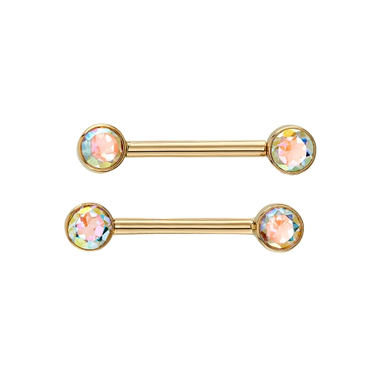 Pin with Closed Back Round Bezel - 4mm