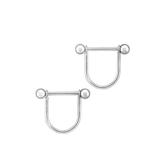 Heavy Nipple Stirrup - Plain Stirrup to Fit 12GA 1/2in Barbell Shaft - 12GA Wire, 5/8in Vertical