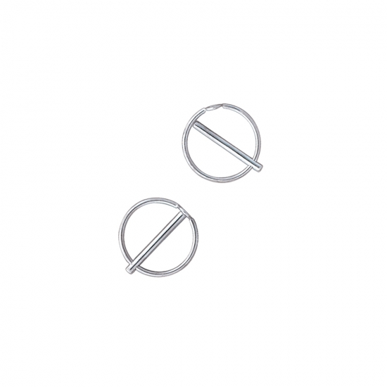 Pin with Quad Bezel Cluster - 2x 2mm Bezels with 2x 1mm Accent Bezels