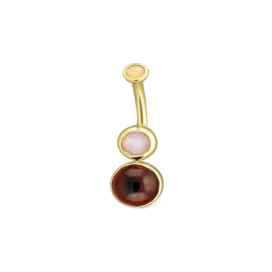 Pin with Oval Rianna - Oval Four Prong Setting with 11 Links of 1mm Cable Chain Attached on Each Side - 3x2mm