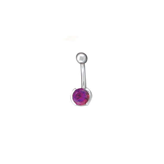 Pin with CUSTOM Rianna - Round CAB PRONG Setting with 11 Links of 1mm Cable Chain Attached on Each Side - 2mm