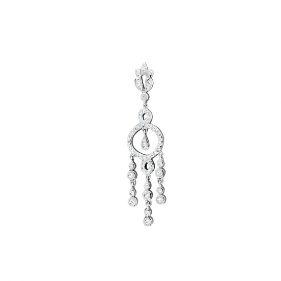 Pin with CUSTOM Rianna - Round CAB PRONG Setting with 11 Links of 1mm Cable Chain Attached on Each Side - 2.5mm