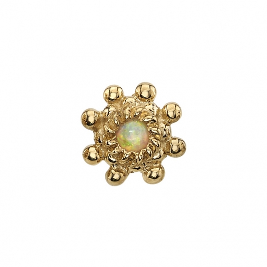 Threaded End with Indian Wheel - 5.5mm - 2mm Gem