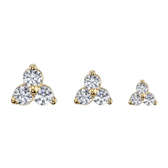 Pin with Tri Prong Cluster - 1.5mm