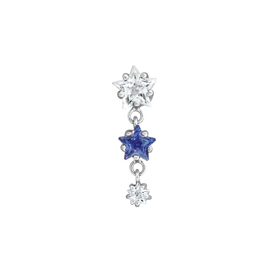 Pin with CUSTOM Rianna - Round CAB PRONG Setting with 11 Links of 1mm Cable Chain Attached on Each Side - 2.5mm