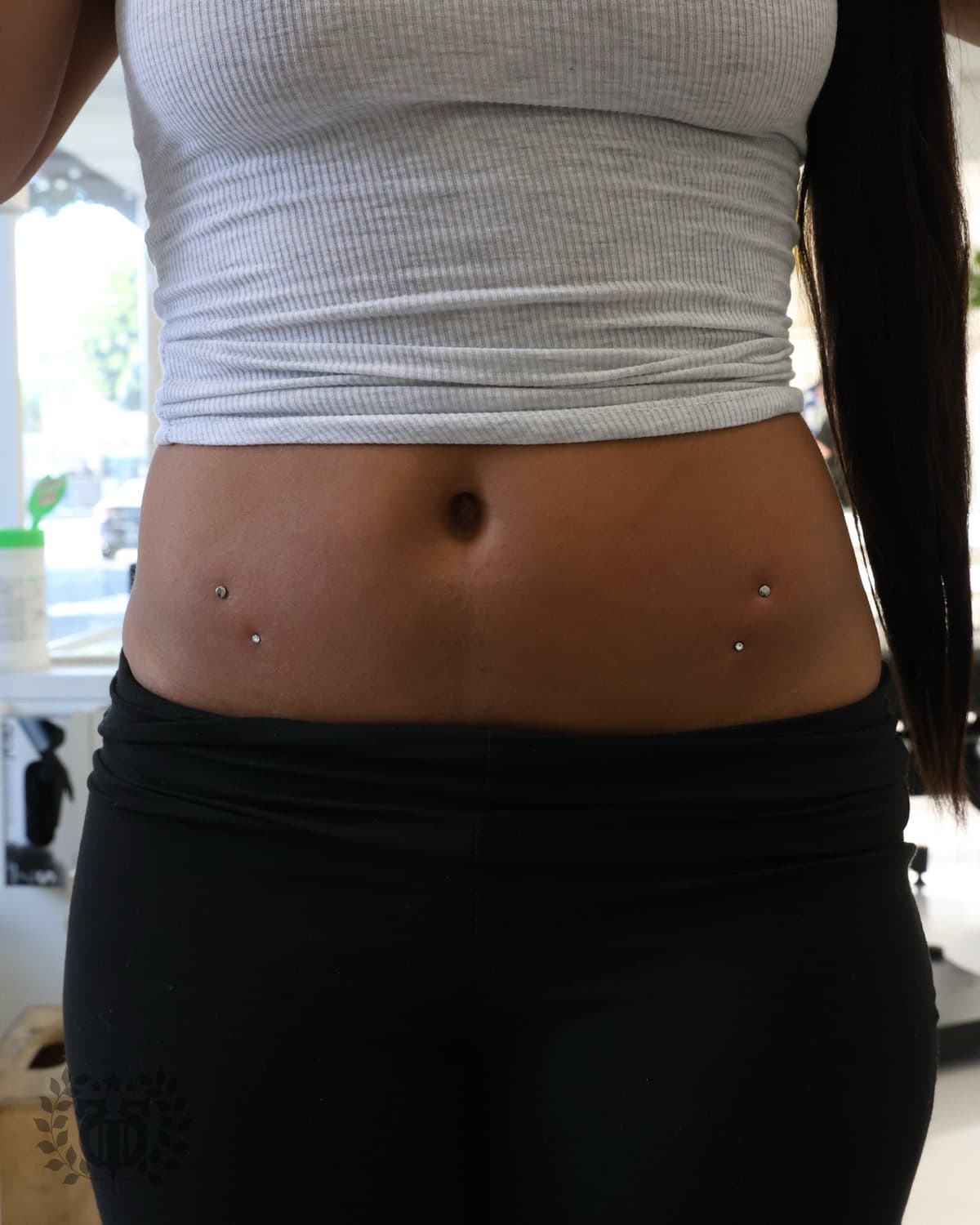 BVLA CZ gemstone dermal end at Apollo Tattoo Studio
