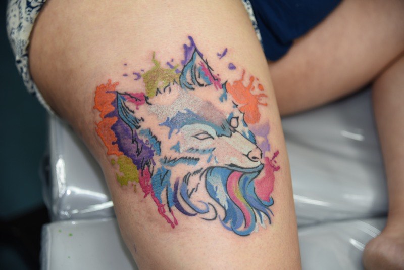 Watercolor tattoo example from Apollo