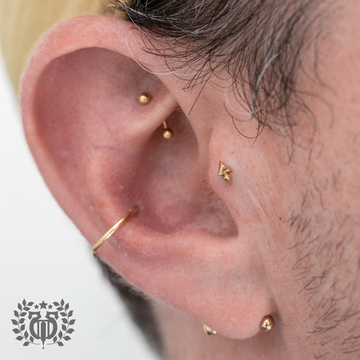Conch piercing at Apollo Studio Los Angeles