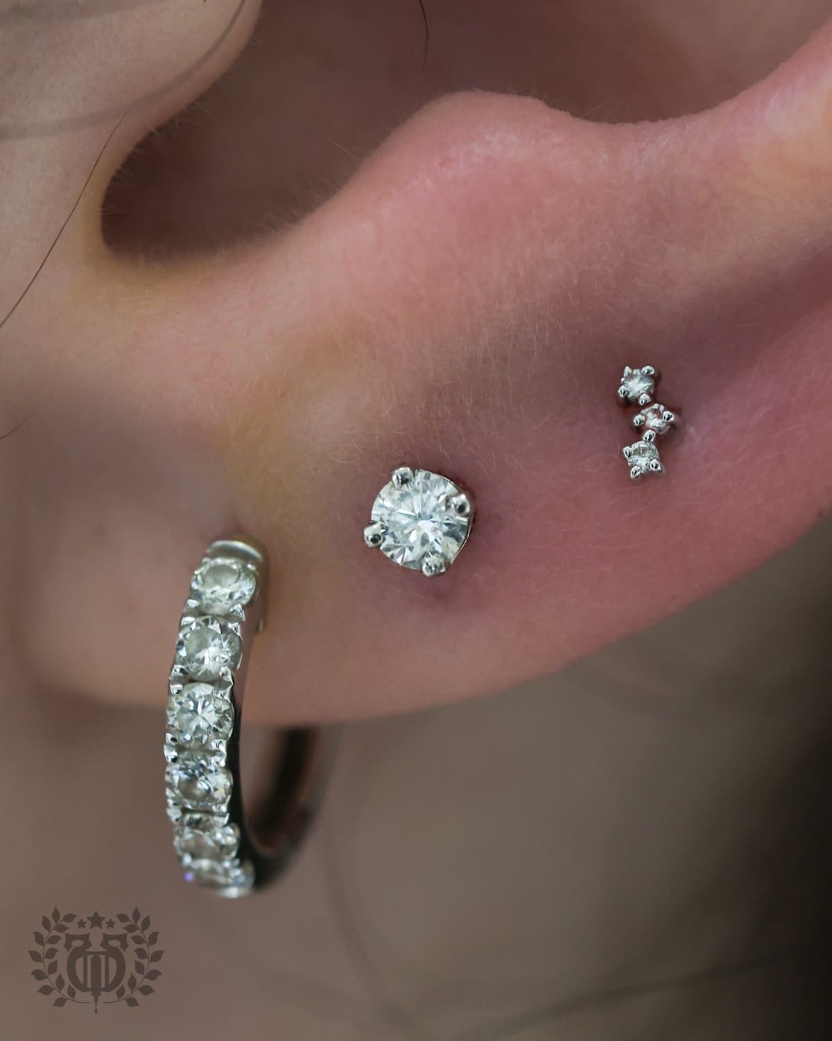 Nipple piercing healing result at Apollo Studio Los Angeles