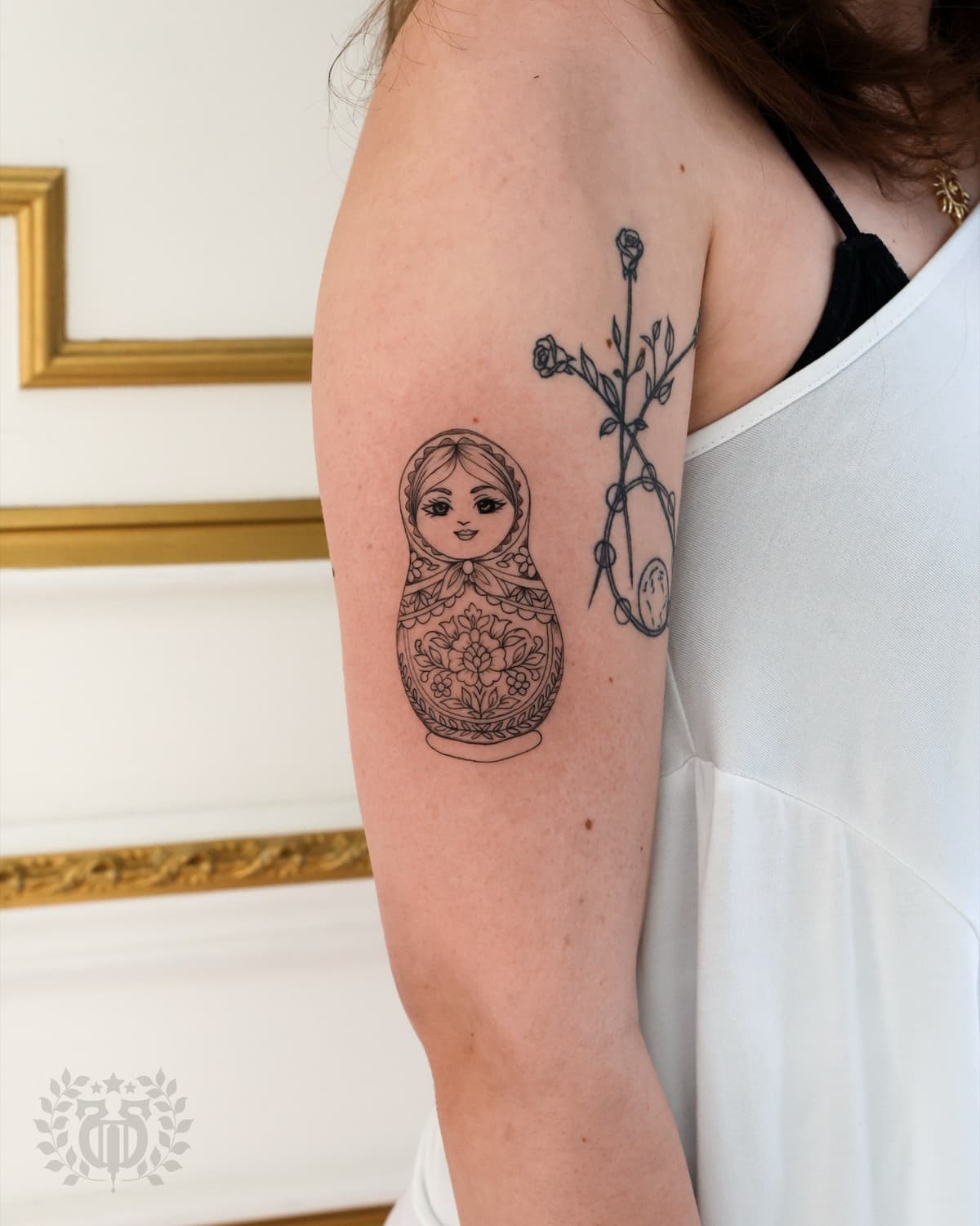 Feminine fine line tattoo at Apollo Studio Los Angeles