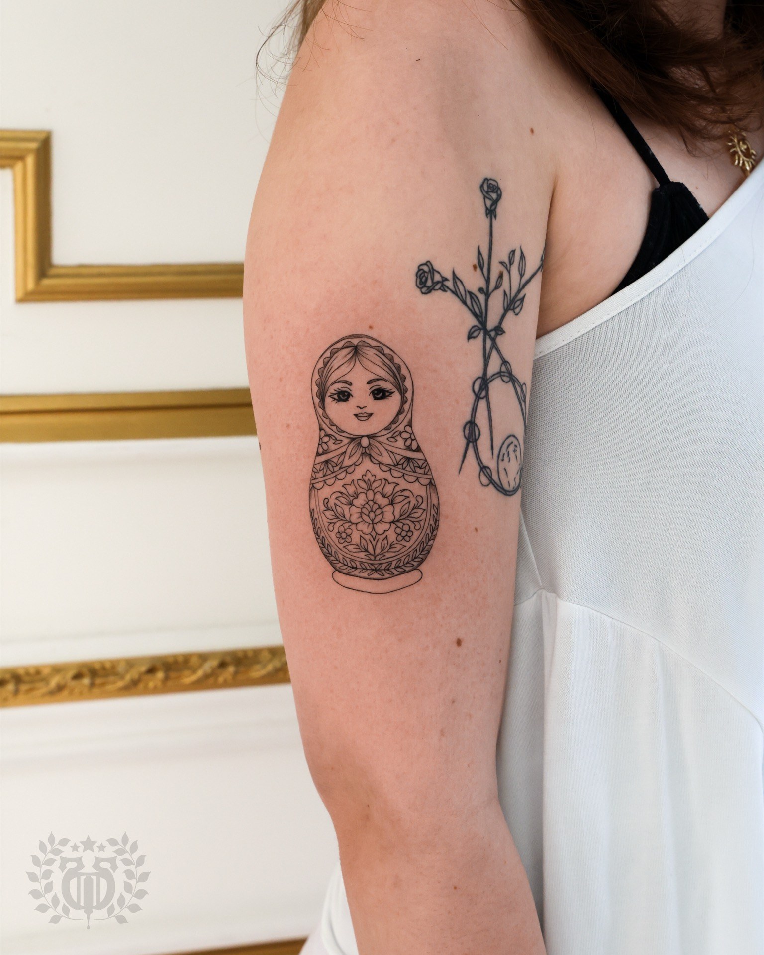 Feminine fine line tattoo at Apollo Studio Los Angeles