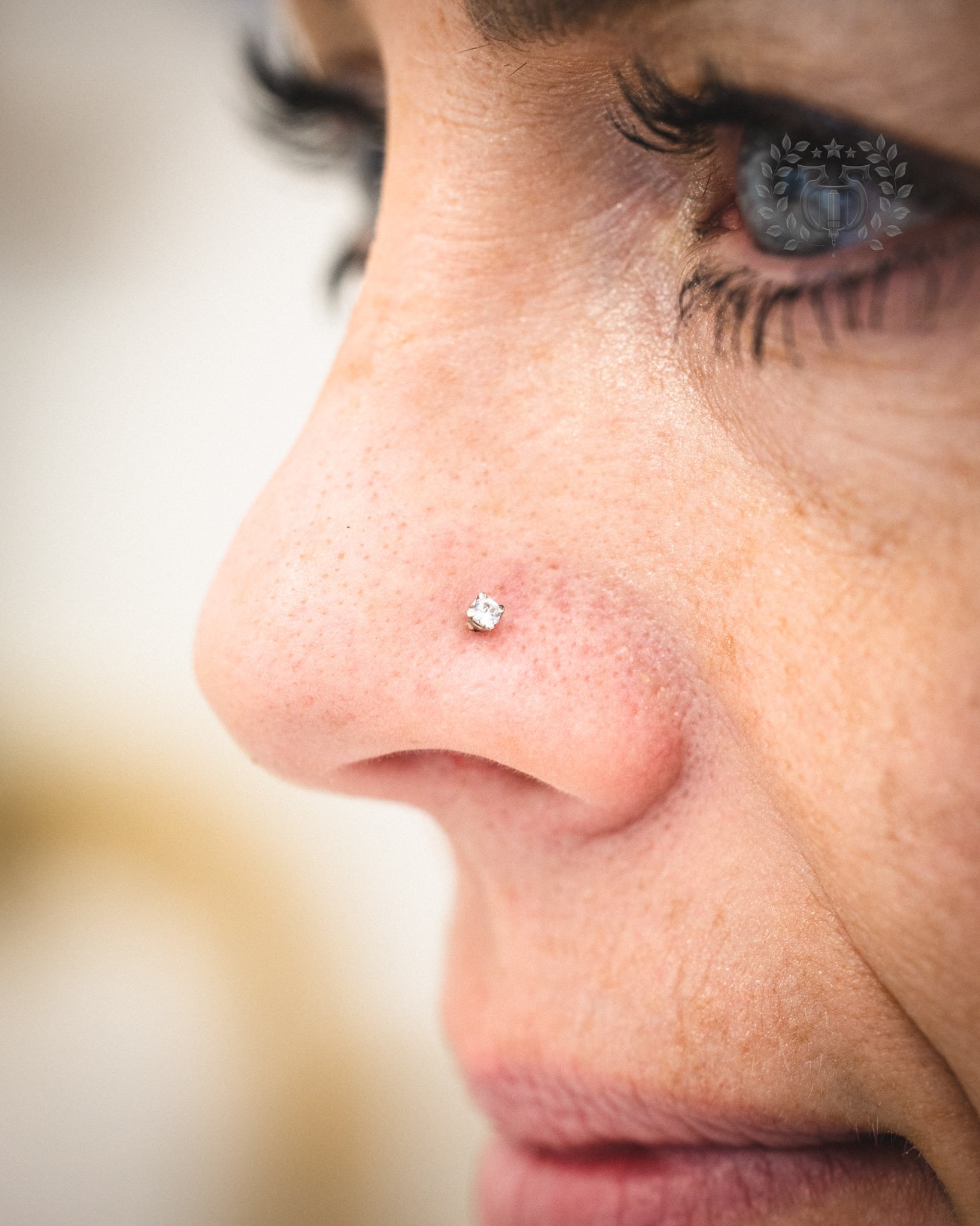 Nose piercing at Apollo Studio Los Angeles