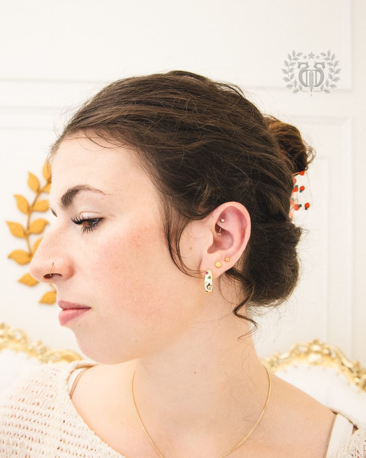 Rook piercing at Apollo Studio Los Angeles