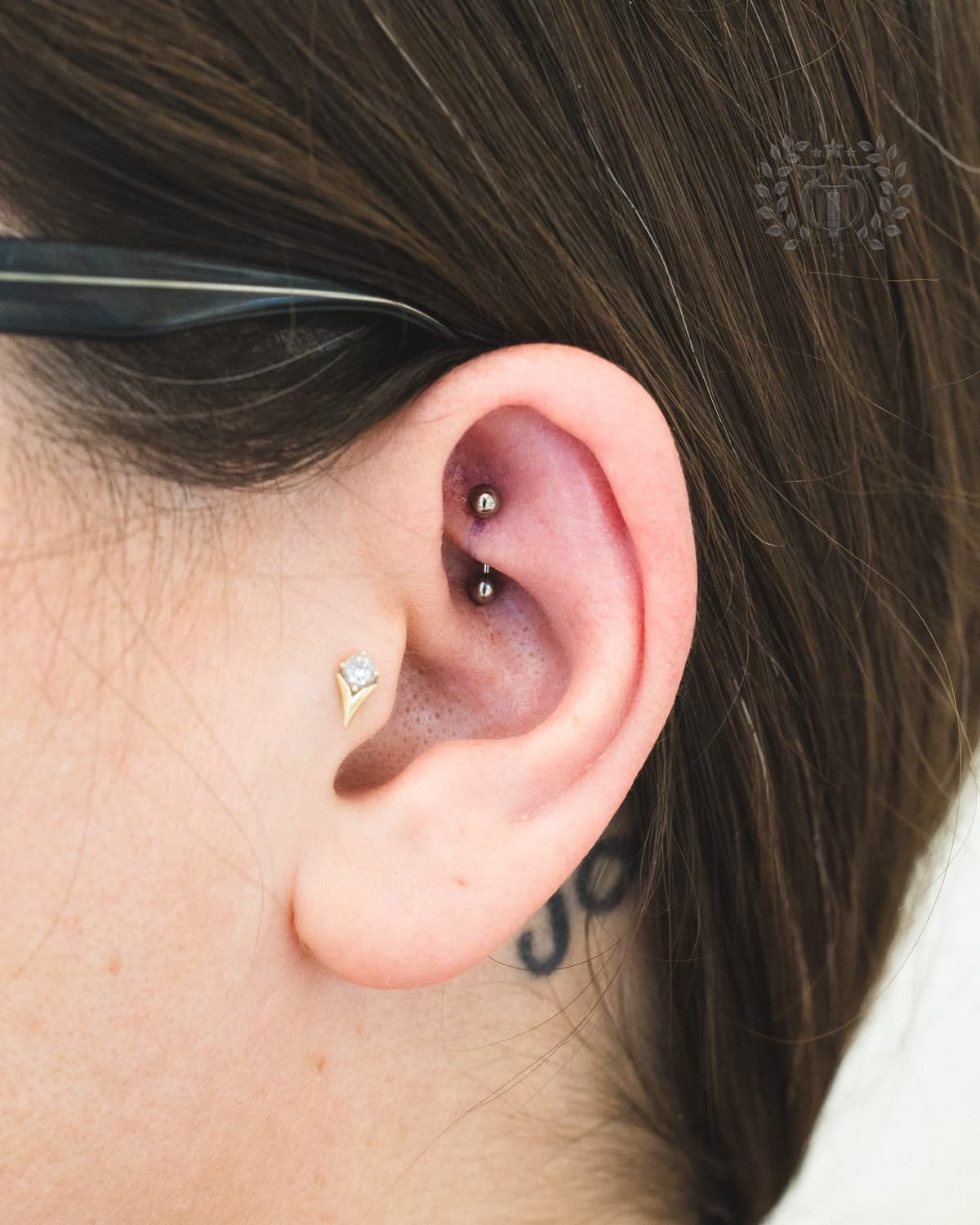 Rook piercing at Apollo Studio Los Angeles