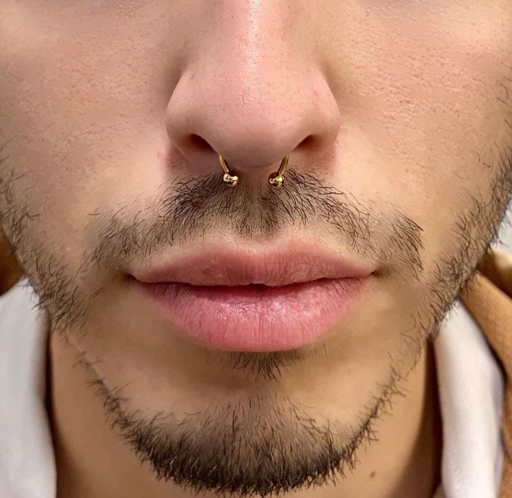 Septum piercing at Apollo Studio Los Angeles