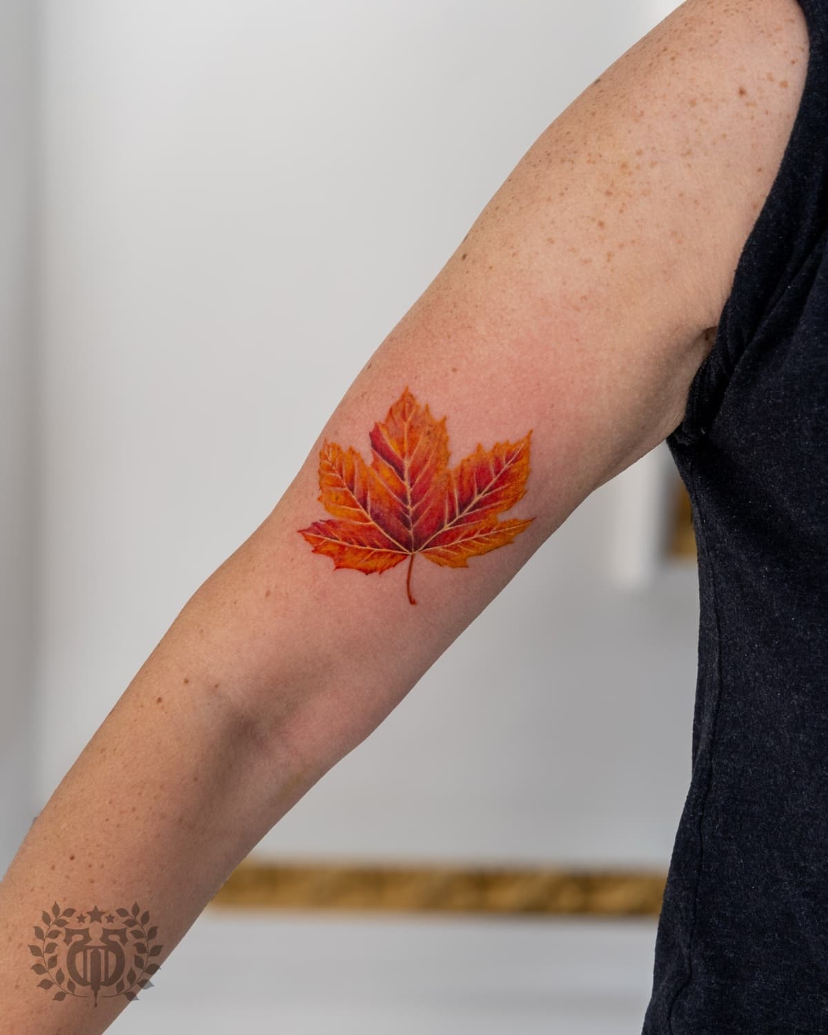 Watercolor splash tattoo at Apollo Studio Los Angeles