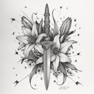 Elegant Dagger Tattoo